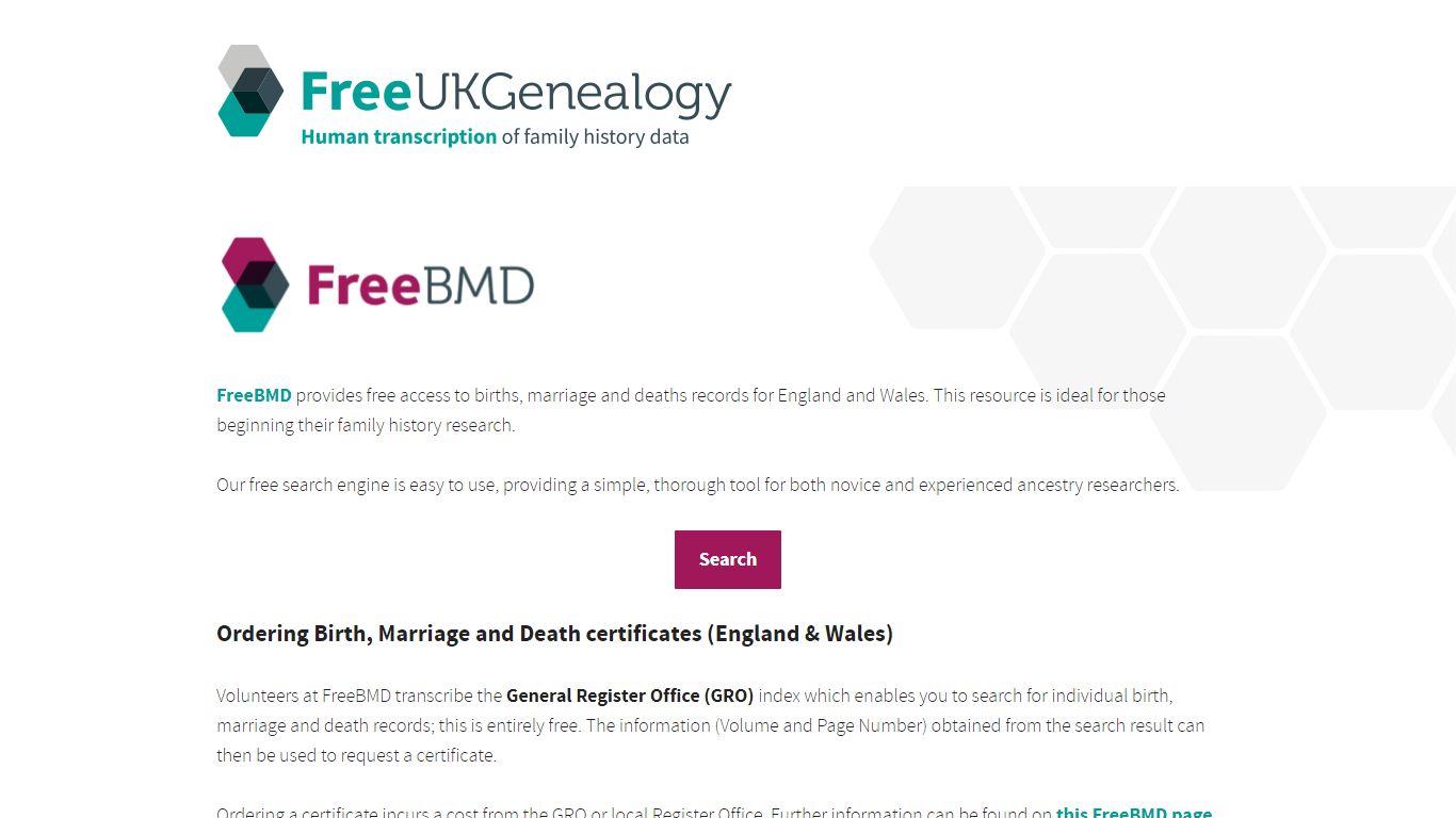 Free UK Birth, Marriage and Death Records - Free UK Genealogy